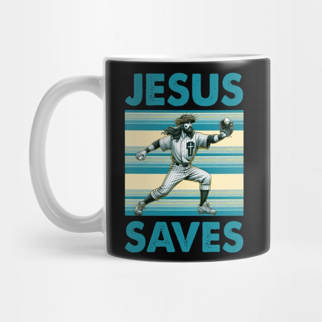 Baseball Jesus Saves Vintage by Che Tam CHIPS